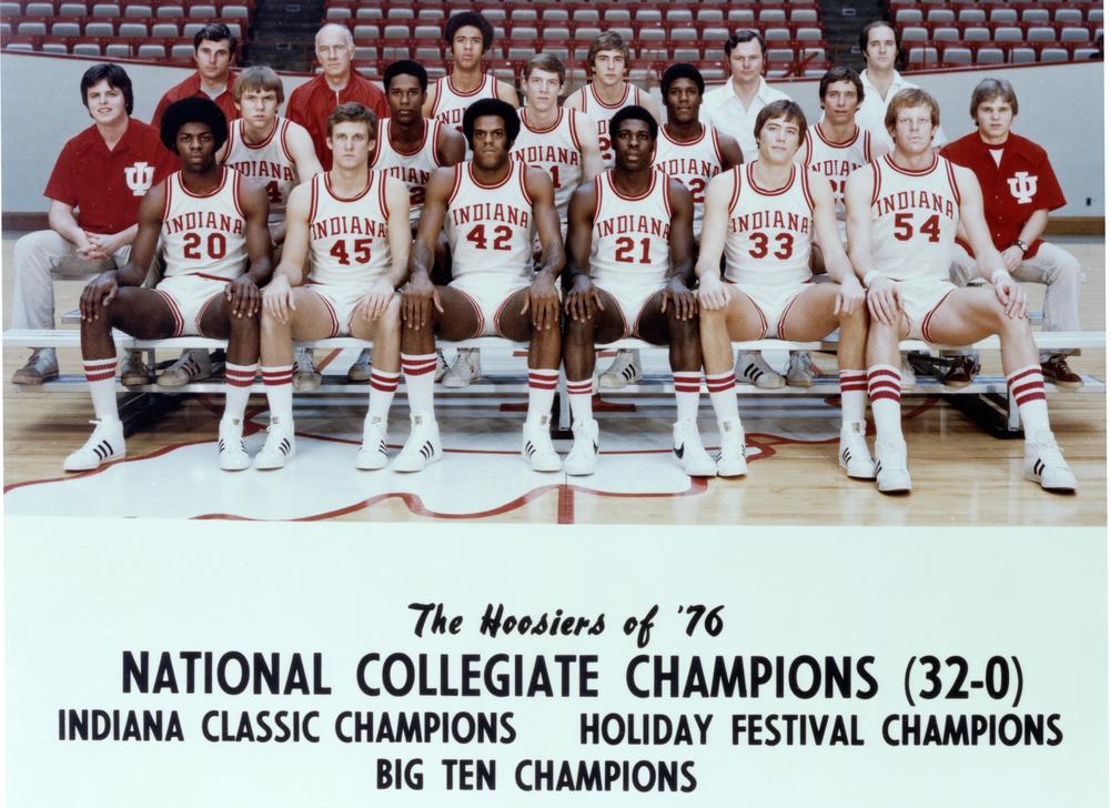 INDIANA HOOSIERS MATTED PHOTO OF 1976 NCAA BASKETBALL CHAMPS TEAM/REPLICA TIX #2
