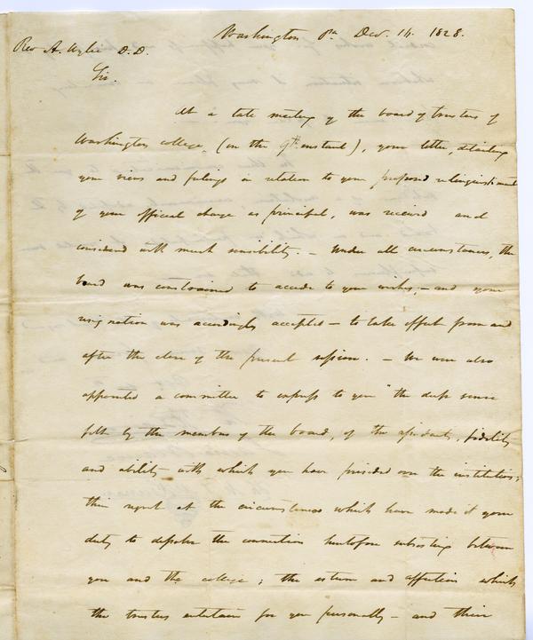 Thomas Baird to Andrew Wylie, 11 December 1828: Page 1 of 3