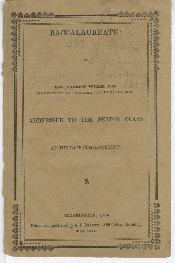 Baccalaureate, addressed to the Senior Class at the Late Commencement, September 1840: Page 1 of 36