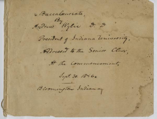 Baccalaureate, addressed to the Senior Class at the Commencement, 30 September 1846: Page 1 of 56