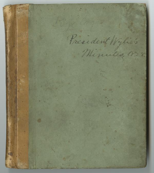 Resolutions, by-laws, rules and resolutions of Indiana College written by Andrew Wylie, 1828-1838: Page 1 of 20