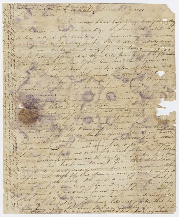 William Ritchie to Andrew Wylie, 2 July 1831: Page 1 of 3