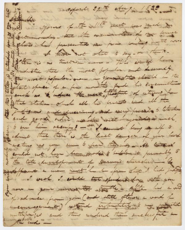William Holmes McGuffey to Andrew Wylie, 29 August 1832: Page 1 of 4