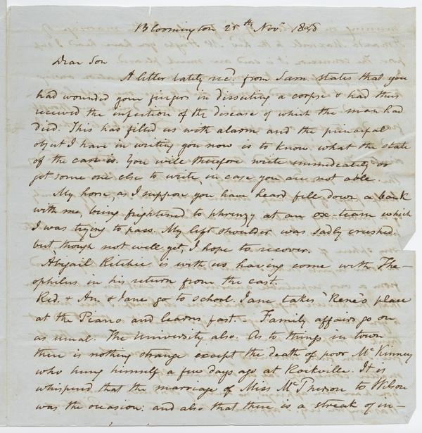 Andrew Wylie to John H. Wylie, 25 November 1848: Page 1 of 4