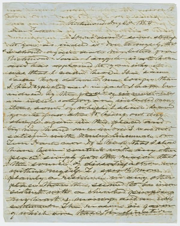 John H. Wylie to Andrew Wylie, 20 August 1850: Page 1 of 4