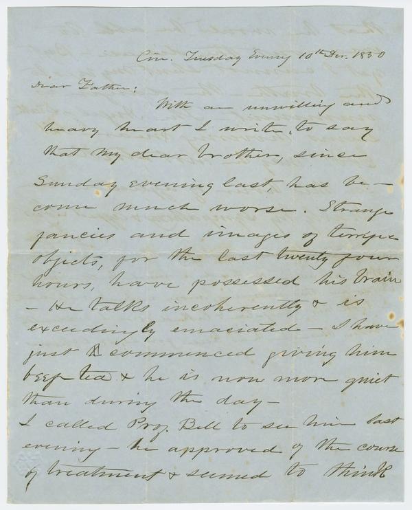 John H. Wylie to Andrew Wylie, 10 December 1850: Page 1 of 2