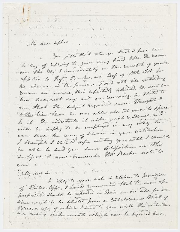 Rev. S.B. Wylie to Andrew Wylie, 18 (?) February 18??: Page 1 of 4
