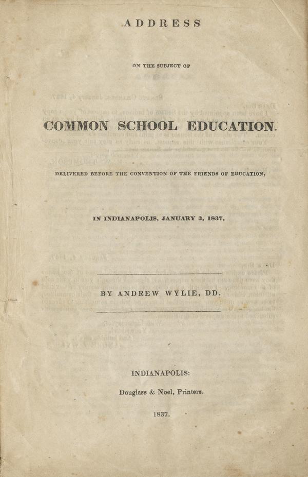Address on the Subject of Common School Education, 3 January 1837: Page 1 of 19