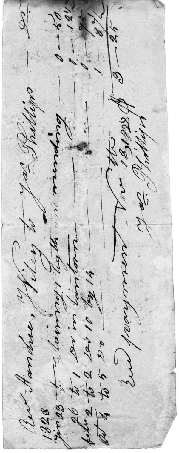 Bills and receipts, 1828-1835: Page 1 of 2