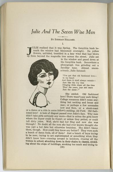 The vagabond.. No. 4-5, May/June 1924, "Julie and the Seven Wise Men," Rodman Hilliard.: Page 1 of 9