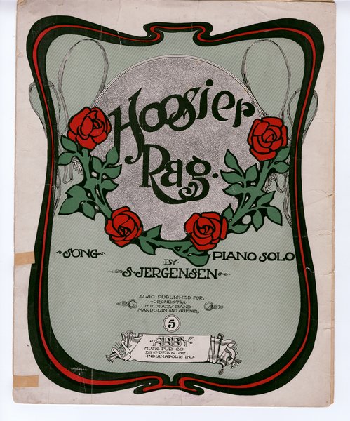 Jergensen, S. Hoosier rag. Indianapolis, Ind.: Abby Music Pub. Co., 1895.: Page 1 of 6