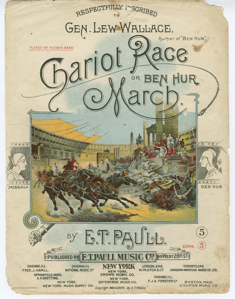 Paull, E. T. Ben Hur chariot race march. New York: E. T. Paull Music Co., 1894.: Page 1 of 8