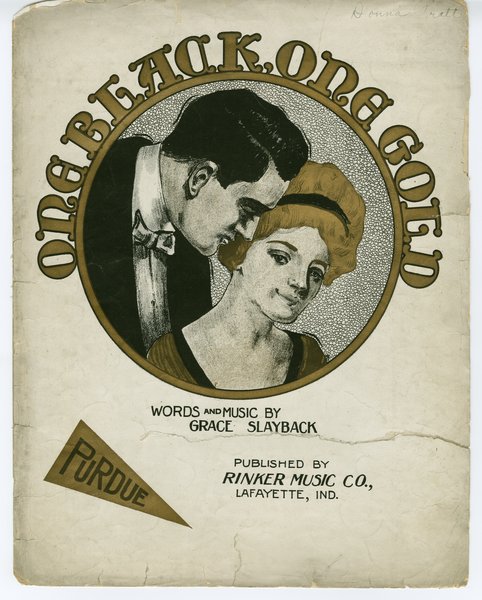 Slayback, Grace. One black, one gold. LaFayette, Ind. [i.e. Indiana]: Rinker Music Co., 1912.: Page 1 of 6