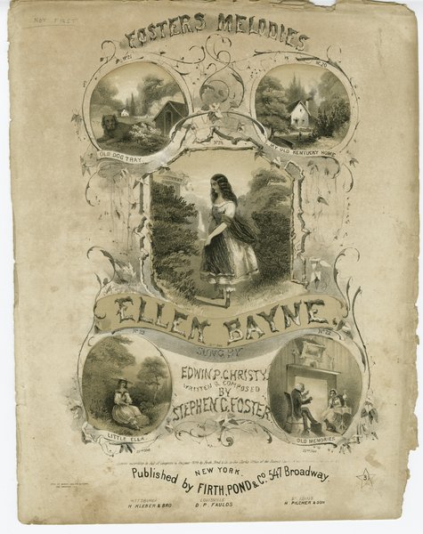 Foster, Stephen Collins, Foster, Stephen Collins. Ellen Bayne. New York: Firth, Pond & Co., 1854.: Page 1 of 5