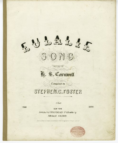 Foster, Stephen Collins, Cornwell, Henry Sylvester. Eulalie. New York: Firth, Pond & Co., 1851.: Page 1 of 4