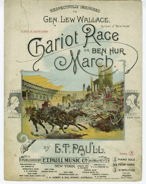 Paull, E. T. Chariot race. New York: E. T. Paull Music Company, 1894.: Page 1 of 8
