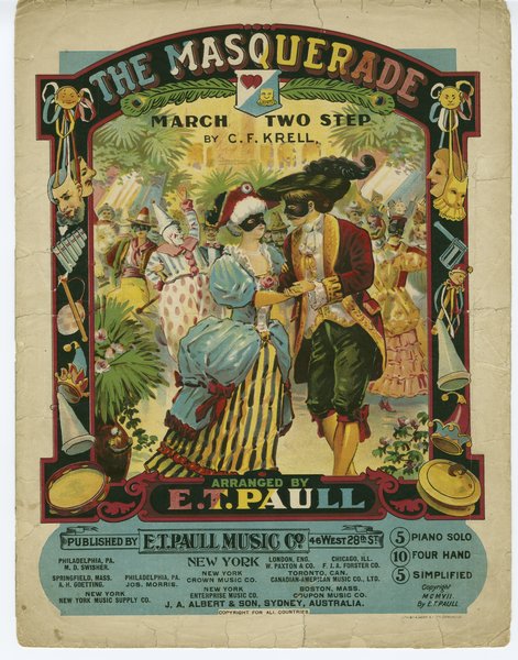 Krell, George F. Masquerade. New York: E. T. Paull Music Company, 1907.: Page 1 of 8