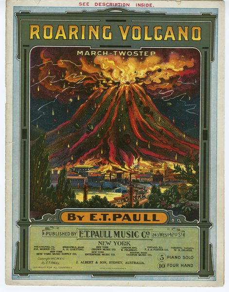 Paull, E. T. Roaring volcano. New York: E.T. Paull Music Company, 1912.: Page 1 of 8