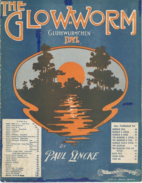 Linke, Paul. Glow-worm. New York: Jos. W. Stern & Co,, 1907.: Page 1 of 8