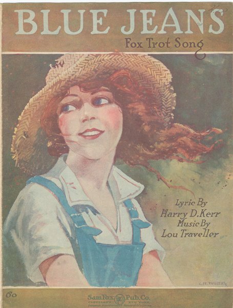 Traveller, Lou, Kerr, Harry D. Blue jeans. Cleveland, OH: Sam Fox Pub. Co., 1920.: Page 1 of 6