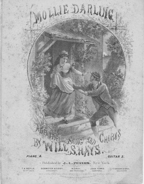 Hays, Will. S. (William Shakespeare). Mollie darling. New York: J.L. Peters, 1871.: Page 1 of 5