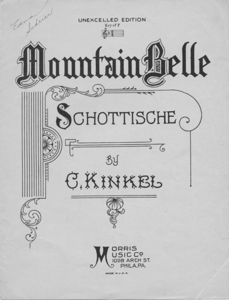 Kinkel, Charles. Mountain belle schottische. Philadelphia: Morris Music Co.: Page 1 of 6