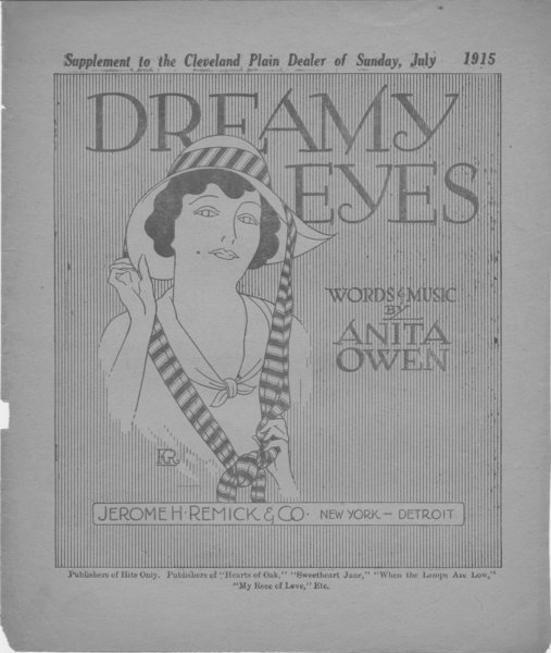 Owen, Anita. Dreamy eyes. Cleveland: Cleveland Plain Dealer, 1915.: Page 1 of 4