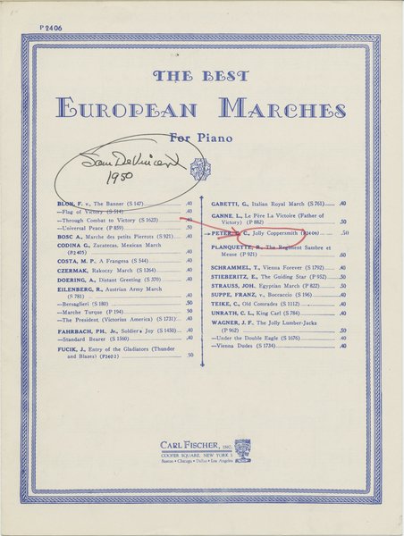 Peter, C. (Carl). Best European marches. New York: Carl Fischer, 1890.: Page 1 of 5