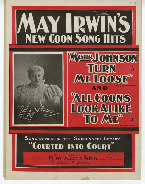 Hogan, Ernest. All coons look alike to me. New York: M. Witmark & Sons, 1896.: Page 1 of 8