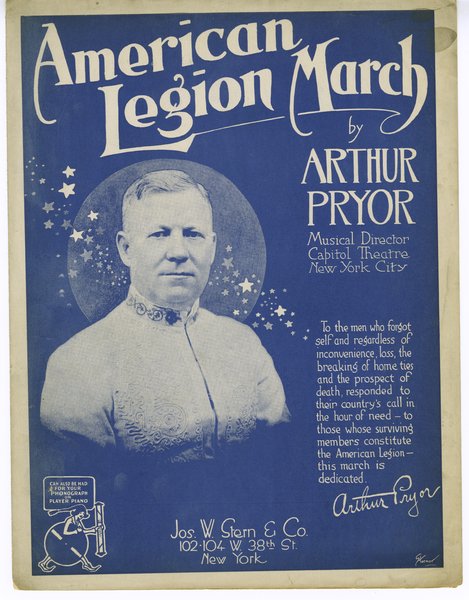 Pryor, Arthur. American Legion march. New York: Jos. W. Stern & Co., 1919.: Page 1 of 4