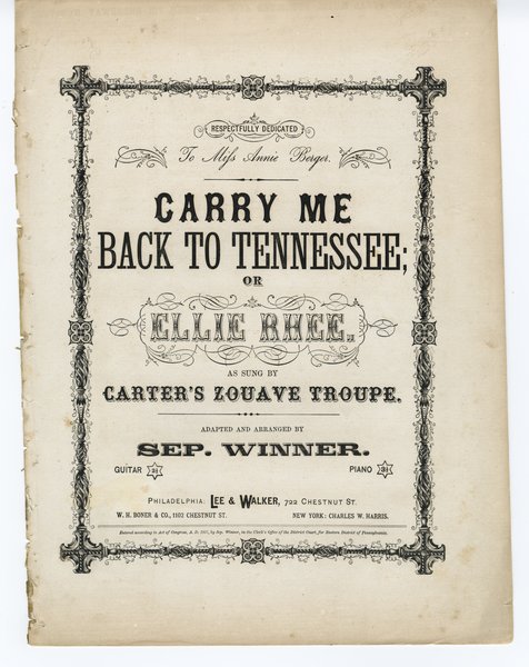 . Ellie Rhee. Philadelphia: Lee & Walker, 1865.: Page 1 of 5