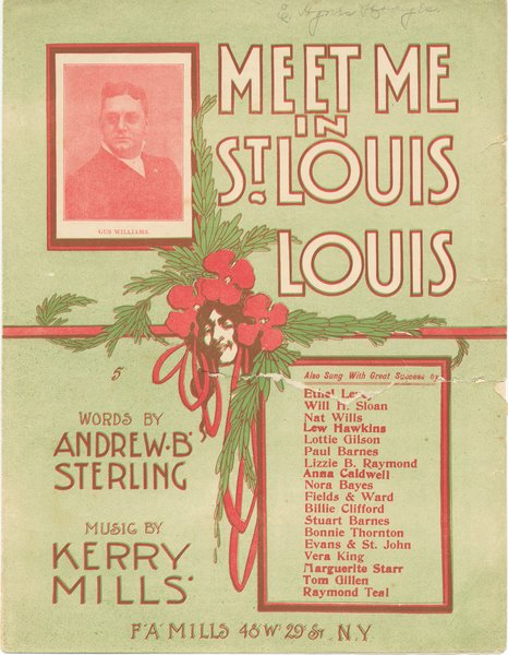 Mills, Kerry. Meet me in St. Louis, Louis. New York: F.A. Mills, 1904.: Page 1 of 8