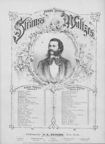 Strauss, Josef. Aquarellen waltzes. New York: J.L. Peters, 1872.: Page 1 of 9