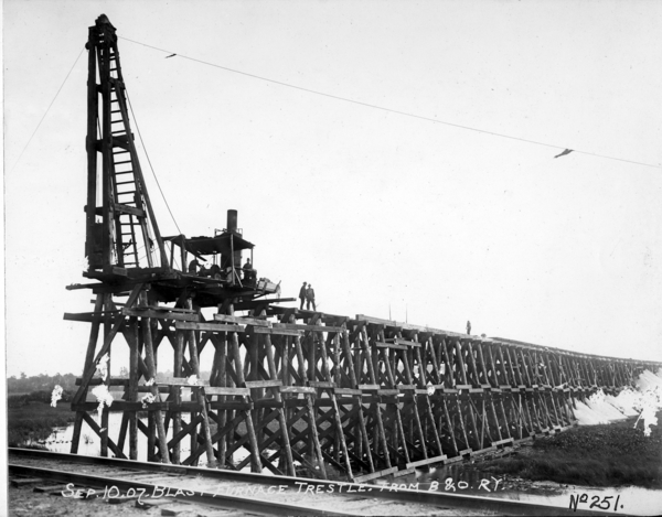 Blast Furnace Trestle from B. and O. Tracks
