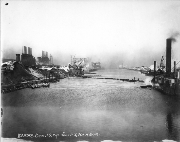 Slip and Harbor Under Construction, Looking North