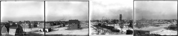 Looking N-NW-NE from 8th Ave. and Jackson St., Gary Panorama, Plates #1-4