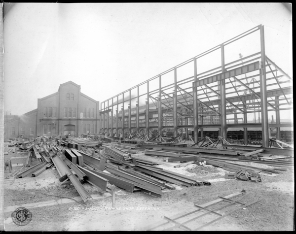 Looking East at Extension of Machine Shop