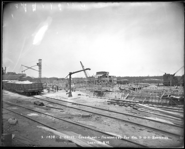 Coke Plant, Foundations for Batteries #9 and 10, Looking N.W.