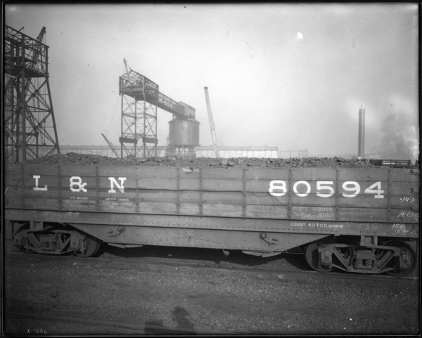 Coke Plant. 1st Car of Coal from Corp.'s New Mine in Kentucky, Side View