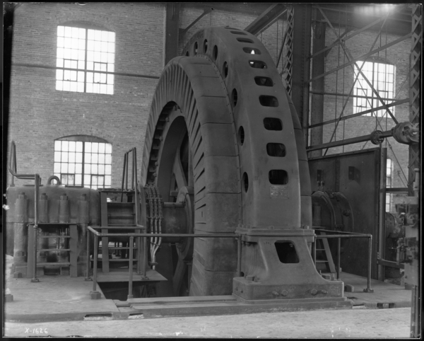 Right Angle View of 7,000 H.P. Induction Motor at 160" Plate Mill, Looking E.