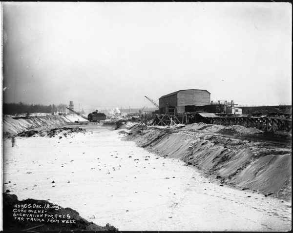Coke Ovens Excavation For Gas and Tar Tanks From West
