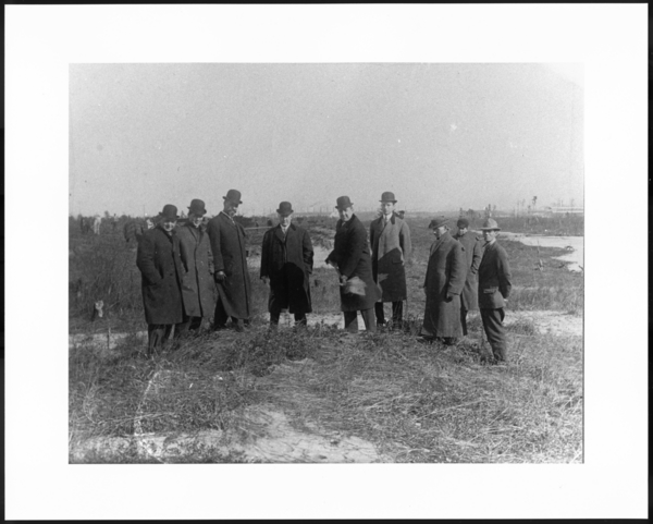 Photograph, Groundbreaking, Sheet and Tin Mill, 2nd from left is Harry A. Dalby