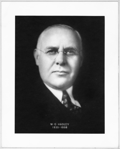 Photograph, W.H. Hadley, Superintendent, 1935-1938