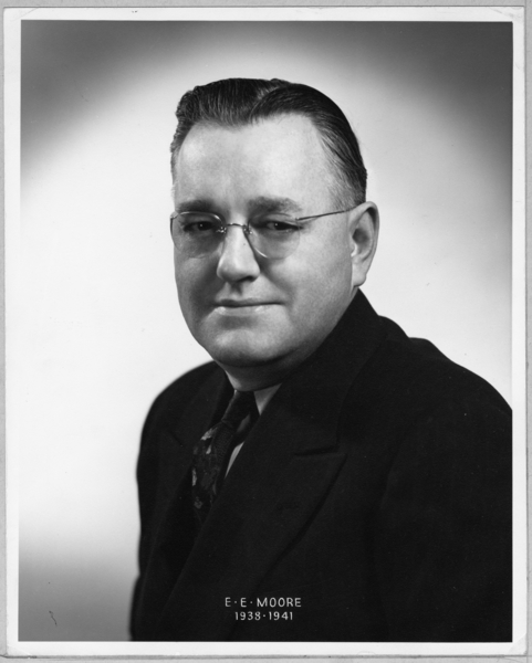 Photograph, E.E. Moore, Superintendent, 1938-1941