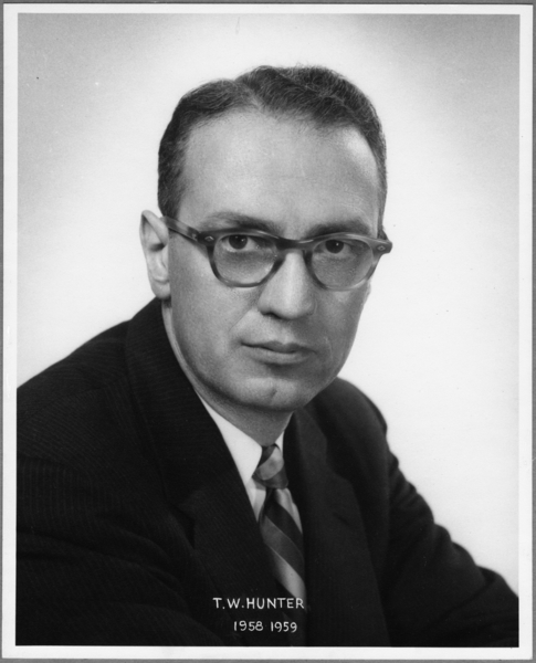 Photograph, T.W. Hunter, Superintendent, 1958-1959